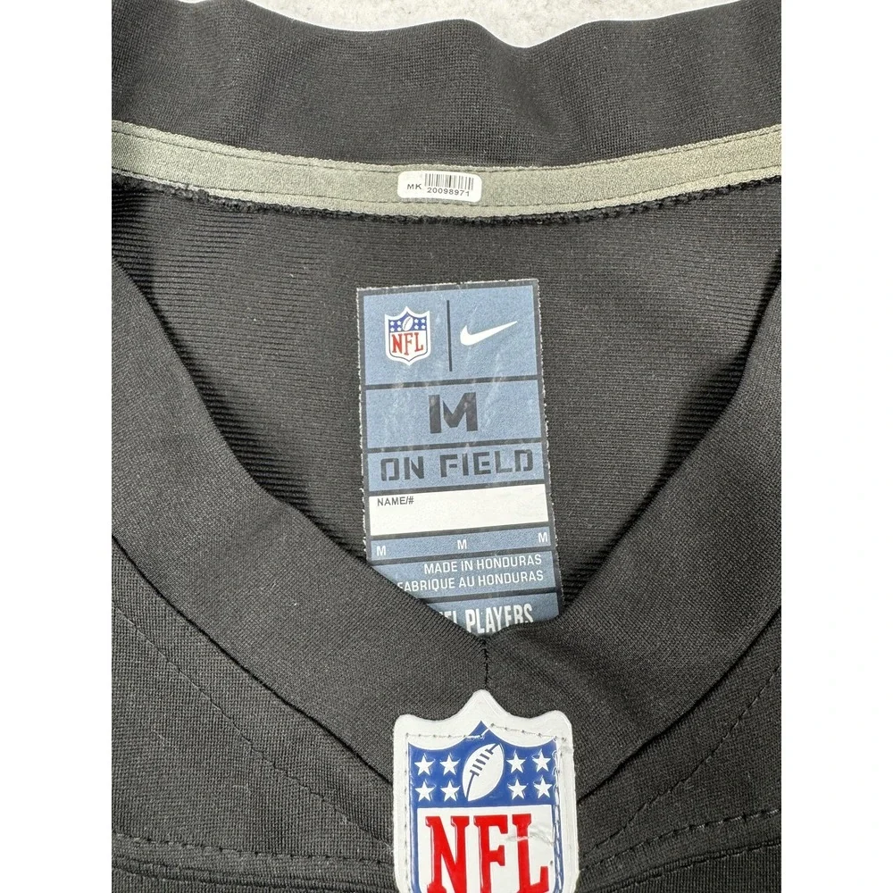 New York Jets Football Jersey Mens Medium Black NFL Nike Carter 32 On Field